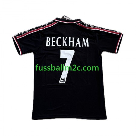 Fußballtrikots Manchester United Beckham 7 Retro Ausweich Trikotsatz 1998-1999
